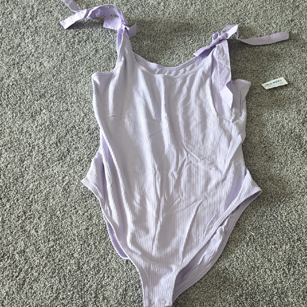 Old Navy Lavender Tie-Strap Bodysuit